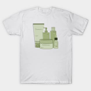 Skincare Essentials (Green Theme) T-Shirt